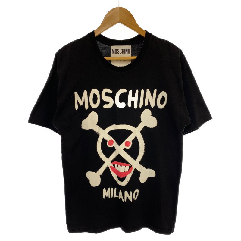 MOSCHINO モスキーノ Tシャツ スカル ブラック USAサイズ2 | BUY＆SELL 