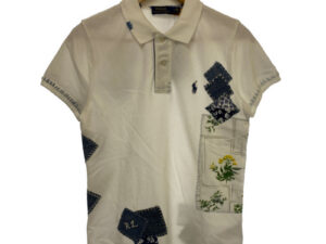 POLO RALPH LAUREN ポロ ラルフローレン ポロシャツ ホワイト パッチワーク Sサイズ 買い取りました！