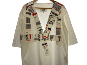 MM6 Maison Margiela メゾン マルジェラ カットソー バゲージシール オーバーサイズTシャツ ホワイト Mサイズ 買い取りました！