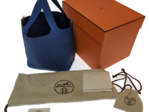 HERMES エルメス ハンドバッグ ピコタンロック MM U刻印 ブルー 箱・保存袋付き 買い取りました！