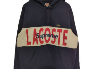 Supreme シュプリーム × LACOSTE ラコステ 19AW Logo Panel Hooded Sweatshirt パーカー ネイビー Lサイズ 買い取りました！
