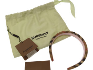 BURBERRY バーバリー ヘッドバンド カチューシャ ベージュ チェック柄 保存袋付き 買い取りました！