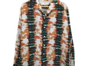 TOGA VIRILIS トーガ ビリリース TV01-FJ304 Cupra cotton print shirt 長袖シャツ オレンジ サイズ48 買い取りました！