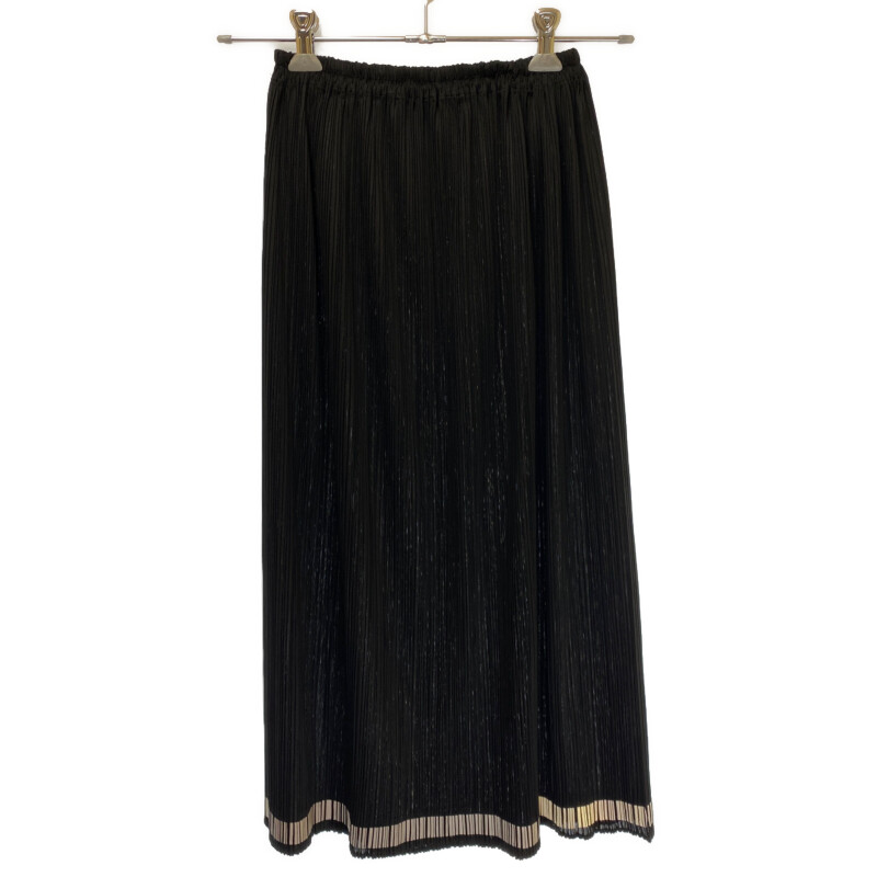 【USED】ISSEY MIYAKE PLEATS PLEASEスカートブラックロングスカート