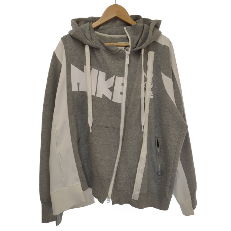 NIKE ナイキ × sacai サカイ CD6303-063 Double Zip Hoodie ダブルジップフーディ パーカー グレー XLサイズ  買い取りました！ | BUY＆SELL PALSTOCK